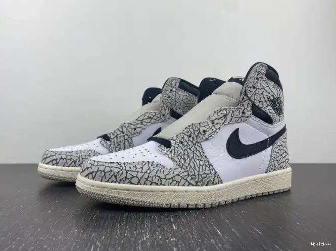 Rep TBK Cement White OG Air High 1 DZ5485-052 Jordan 0504